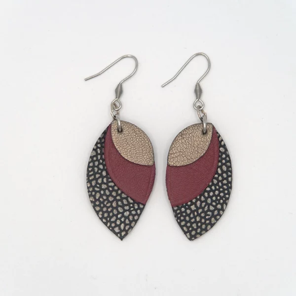 Boucles d'oreilles DREAM noir & rouge