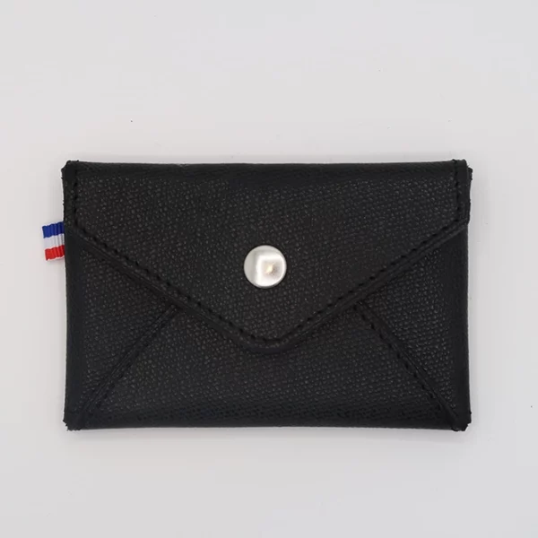 Porte-monnaie Le MINIMALISTE noir liégé