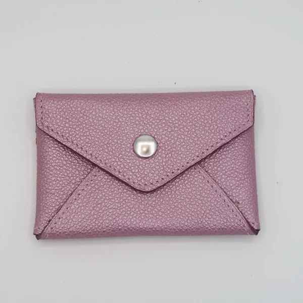 Porte-monnaie Le MINIMALISTE rose métallisé